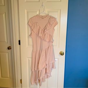 Joyfolie girls’ size 14 pink blush high-neck ruffle dress